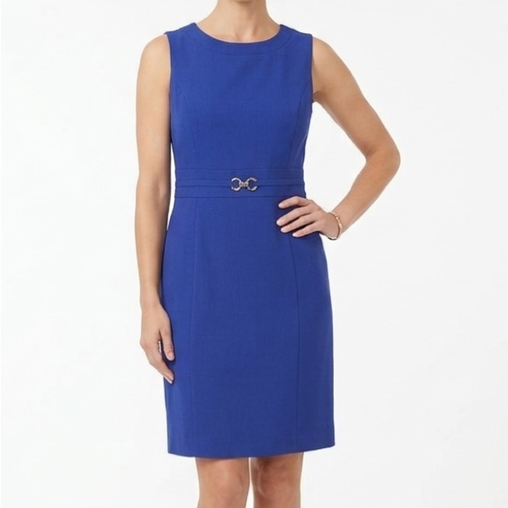 Kasper Sleeveless Cobalt Sheath Dress